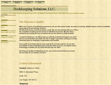 Tablet Screenshot of bookkeepingsolutionsllc.com